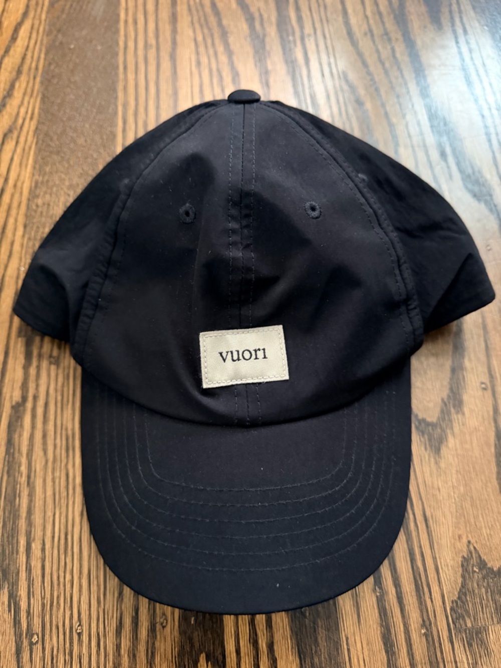 Vuori Black Logo-Trim Baseball Cap